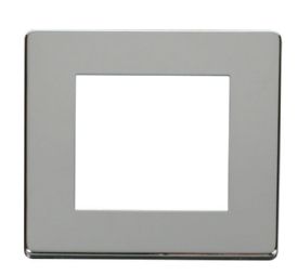 SCP311CH  Definity 1 Gang Plate Twin Media Module Cover Plate